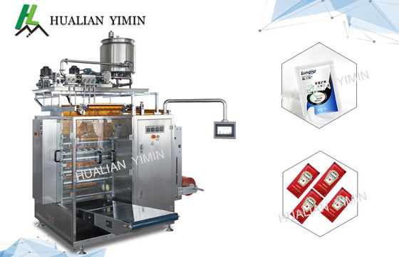 máquina de embalagem de selagem lateral da pasta de tomate 100ml quatro totalmente automático (multi-linhas)